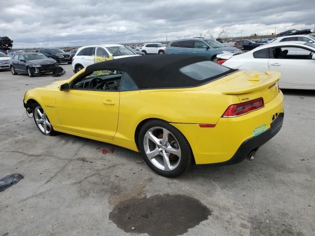 2G1FF3D38F9298304 - 2015 CHEVROLET CAMARO LT YELLOW photo 2