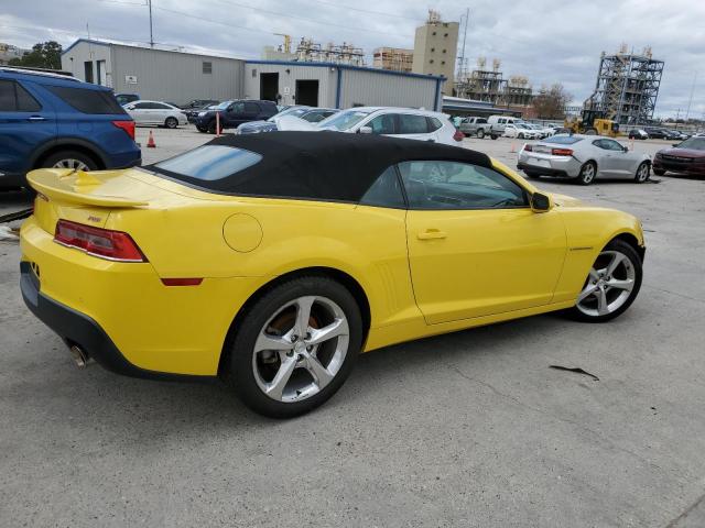 2G1FF3D38F9298304 - 2015 CHEVROLET CAMARO LT YELLOW photo 3