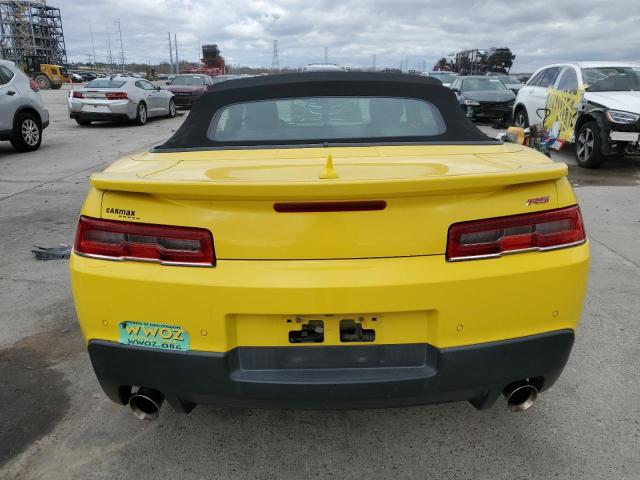 2G1FF3D38F9298304 - 2015 CHEVROLET CAMARO LT YELLOW photo 6