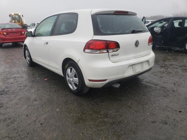 WVWBB7AJ8AW243802 - 2010 VOLKSWAGEN GOLF WHITE photo 3