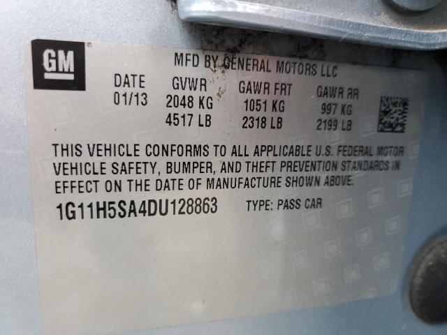 1G11H5SA4DU128863 - 2013 CHEVROLET MALIBU LTZ 蓝色 照片 12