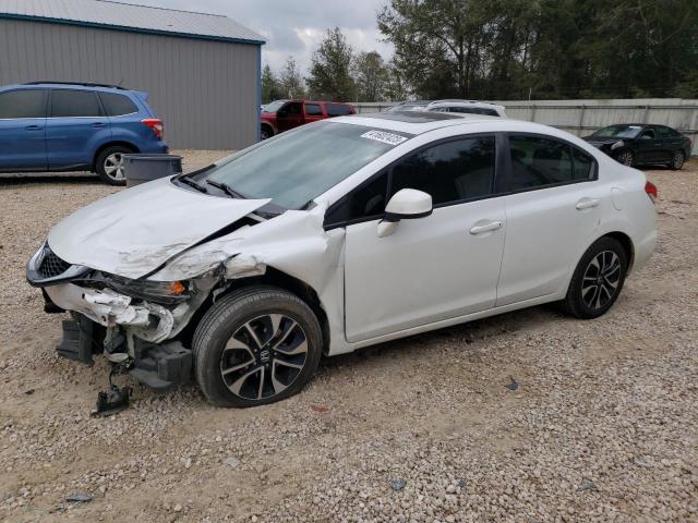 19XFB2F99DE039673 - 2013 HONDA CIVIC EXL WHITE photo 1