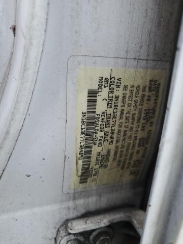 3N1BC13E77L384890 - 2007 NISSAN VERSA S WHITE photo 12