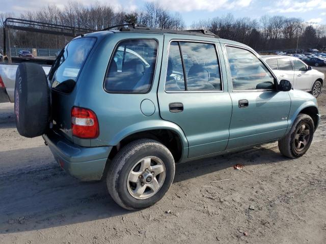 KNDJA7235Y5647526 - 2000 KIA SPORTAGE TURQUOISE photo 3