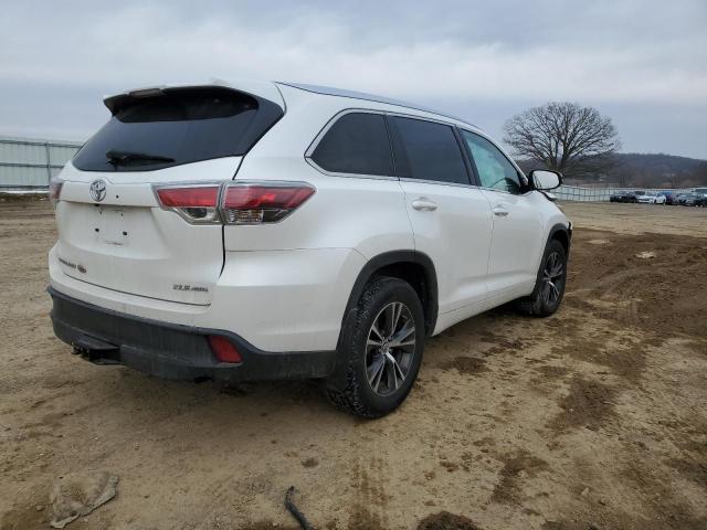 5TDJKRFH7GS345632 - 2016 TOYOTA HIGHLANDER XLE WHITE photo 3