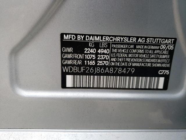 WDBUF26J86A878479 - 2006 MERCEDES-BENZ E 320 CDI SILVER photo 13