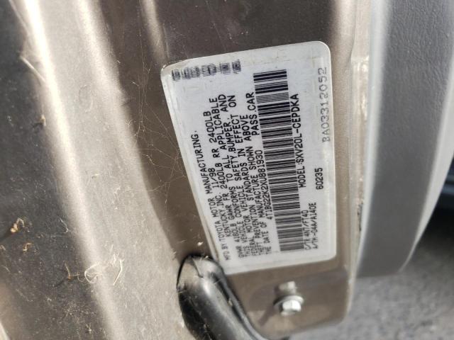 JT2BG22K0Y0511033 - 2000 TOYOTA CAMRY CE GRAY photo 12