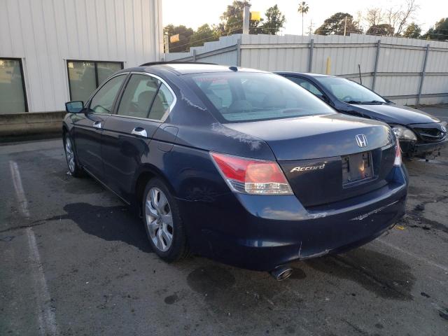 5KBCP3F83AB001042 - 2010 HONDA ACCORD EXL BLUE photo 2