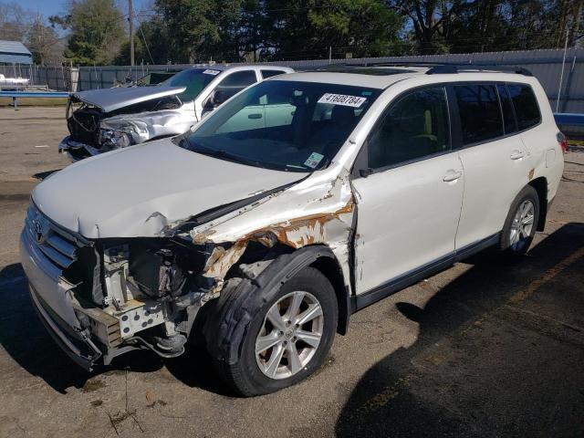 5TDZK3EH1CS070349 - 2012 TOYOTA HIGHLANDER BASE WHITE photo 1