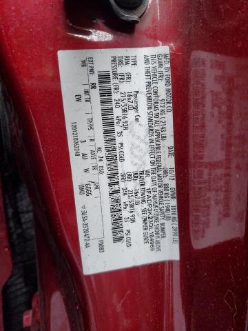 1FADP3K23DL184969 - 2013 FORD FOCUS 4D SE RED photo 12