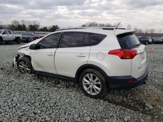 JTMDFREV1DD015212 - 2013 TOYOTA RAV4 LIMITED WHITE photo 2