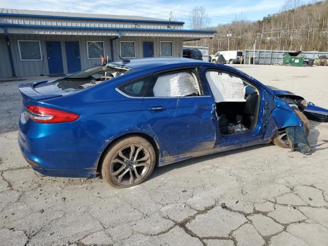 3FA6P0G76HR353188 - 2017 FORD FUSION S BLUE photo 3