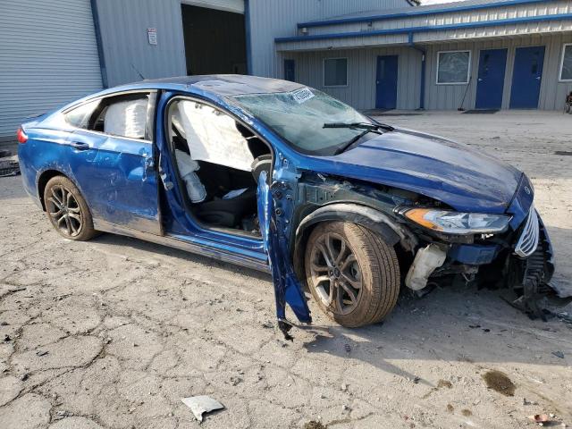 3FA6P0G76HR353188 - 2017 FORD FUSION S BLUE photo 4