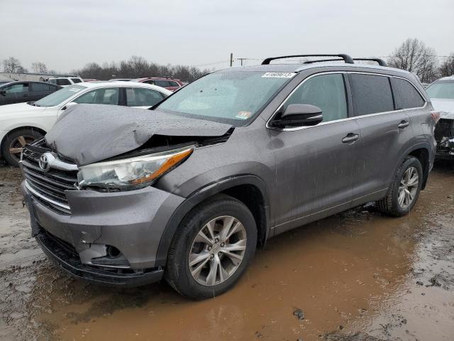 5TDJKRFH1FS125045 - 2015 TOYOTA HIGHLANDER XLE GRAY photo 1