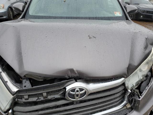 5TDJKRFH1FS125045 - 2015 TOYOTA HIGHLANDER XLE GRAY photo 12