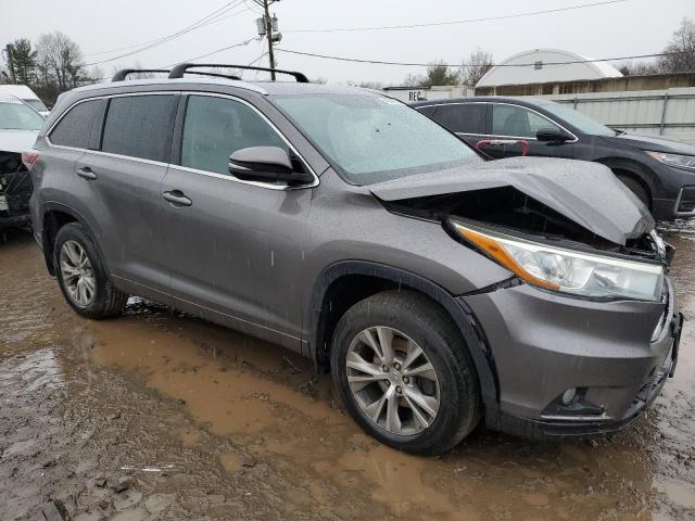 5TDJKRFH1FS125045 - 2015 TOYOTA HIGHLANDER XLE GRAY photo 4
