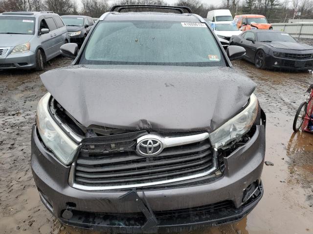 5TDJKRFH1FS125045 - 2015 TOYOTA HIGHLANDER XLE GRAY photo 5