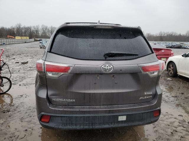 5TDJKRFH1FS125045 - 2015 TOYOTA HIGHLANDER XLE GRAY photo 6