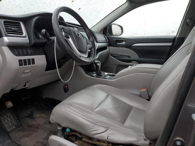 5TDJKRFH1FS125045 - 2015 TOYOTA HIGHLANDER XLE GRAY photo 7