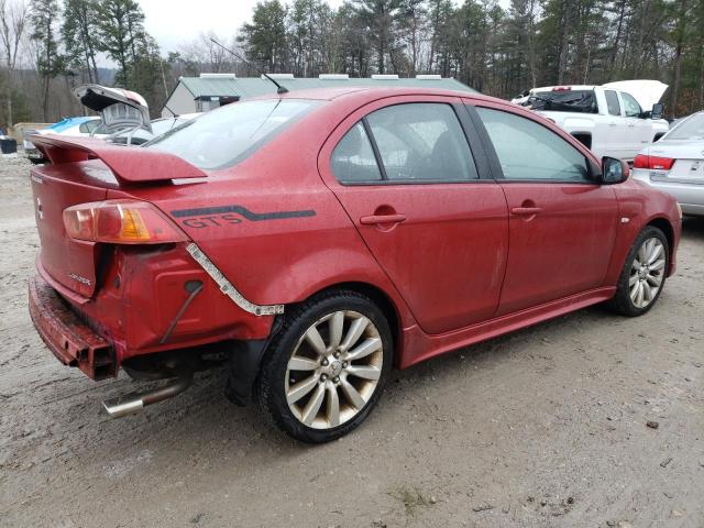 JA3AU86U28U026698 - 2008 MITSUBISHI LANCER GTS RED photo 3