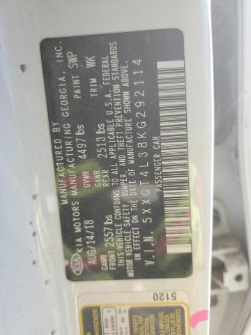 5XXGT4L38KG292114 - 2019 KIA OPTIMA LX თეთრი ფოტო 12