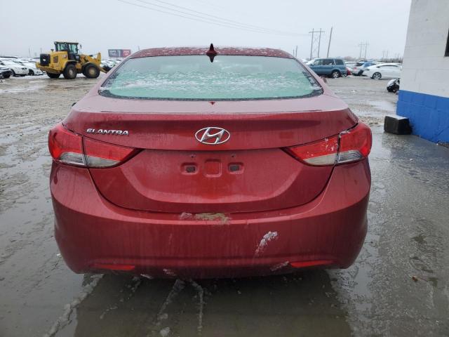 5NPDH4AE6DH240402 - 2013 HYUNDAI ELANTRA GLS RED photo 6