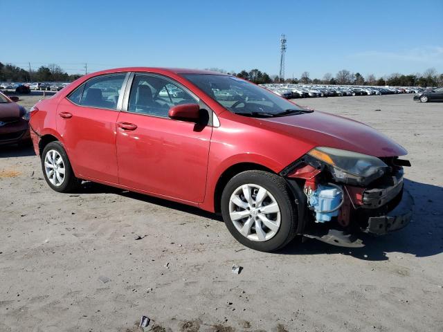 2T1BURHE3EC098407 - 2014 TOYOTA COROLLA L RED photo 4