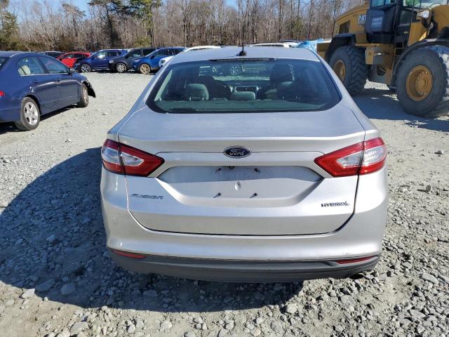 3FA6P0UU3FR273807 - 2015 FORD FUSION S HYBRID SILVER photo 6