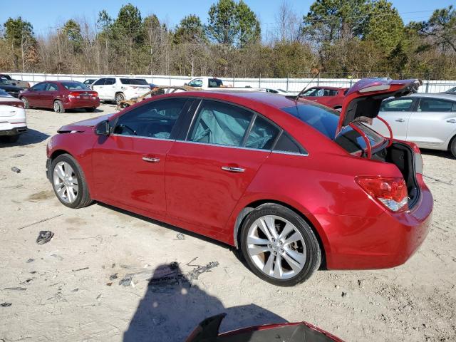 1G1PH5SC9C7130326 - 2012 CHEVROLET CRUZE LTZ RED photo 2