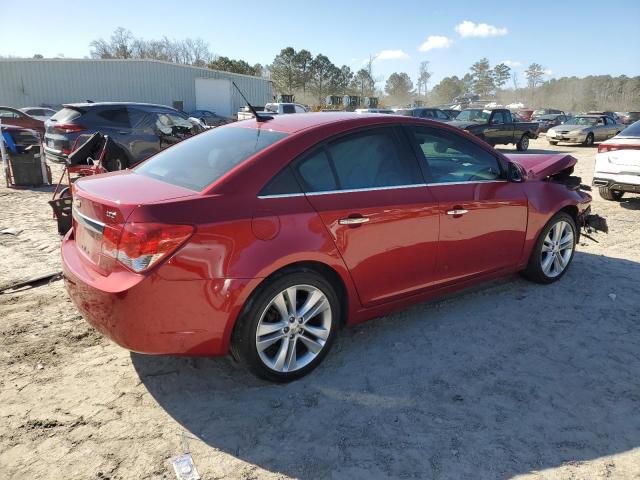 1G1PH5SC9C7130326 - 2012 CHEVROLET CRUZE LTZ RED photo 3