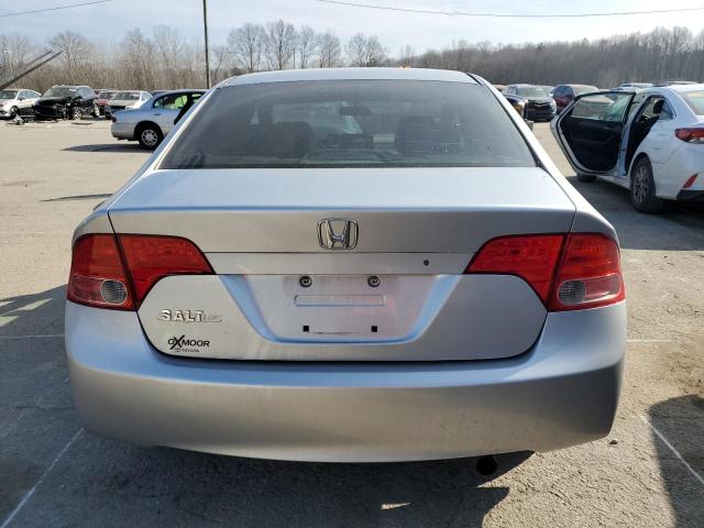 2HGFA165X8H320564 - 2008 HONDA CIVIC LX SILVER photo 6