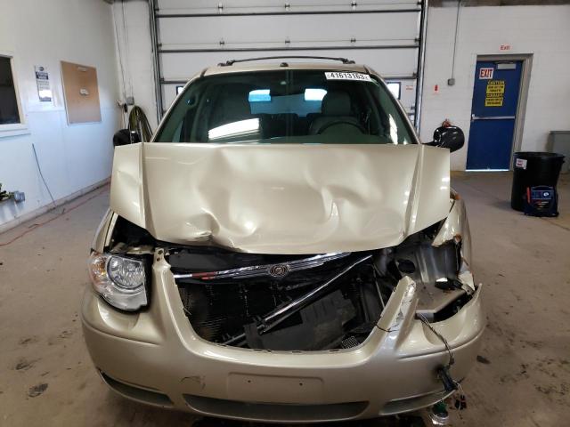 2A4GP54L57R316581 - 2007 CHRYSLER TOWN & COU TOURING ოქროსფერი ფოტო 5