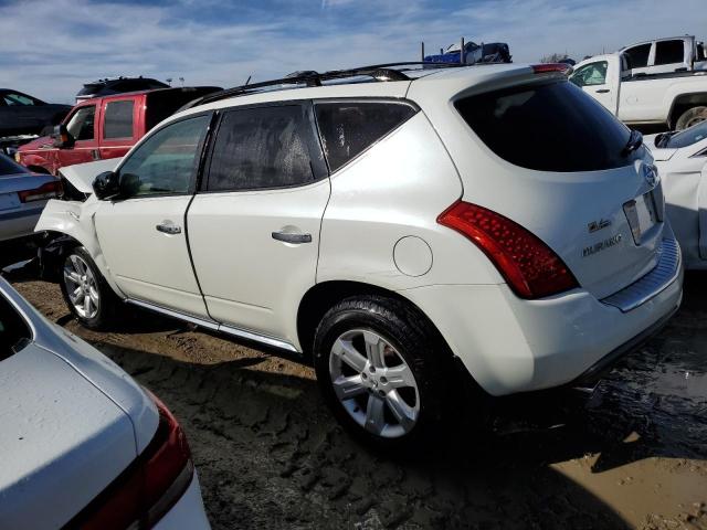 JN8AZ08W87W648264 - 2007 NISSAN MURANO SL WHITE photo 2