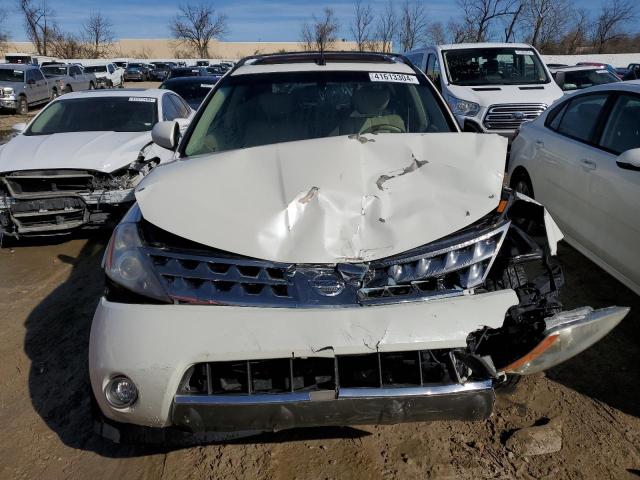 JN8AZ08W87W648264 - 2007 NISSAN MURANO SL WHITE photo 5