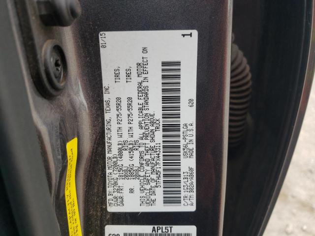 5TFHW5F17FX443311 - 2015 TOYOTA TUNDRA CREWMAX LIMITED GRAY photo 12