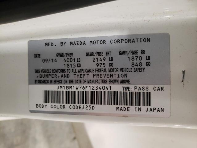 JM1BM1W76F1234041 - 2015 MAZDA 3 GRAND TOURING WHITE photo 12