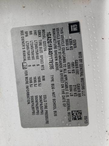 1GAZG1FA4D1178186 - 2013 CHEVROLET EXPRESS G3 LT WHITE photo 14