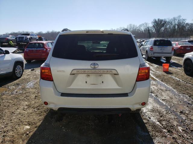 JTEDA41A892008261 - 2009 TOYOTA HIGHLANDER WHITE photo 6