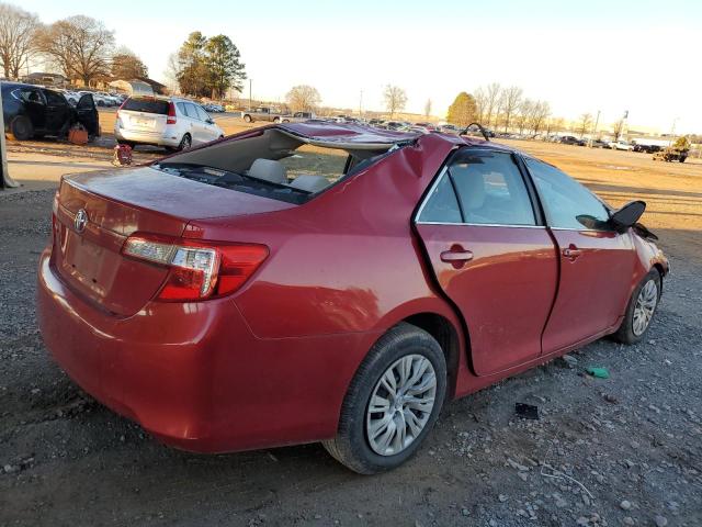 4T1BF1FK6EU740301 - 2014 TOYOTA CAMRY L RED photo 3