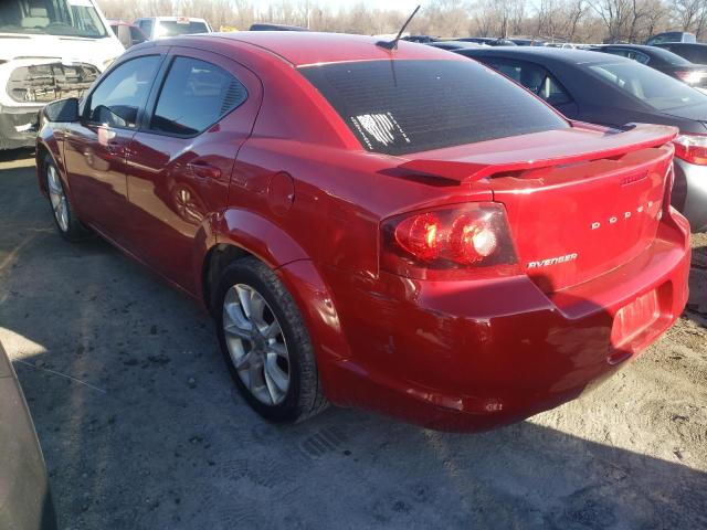 1C3CDZBGXDN519859 - 2013 DODGE AVENGER R/T RED photo 2