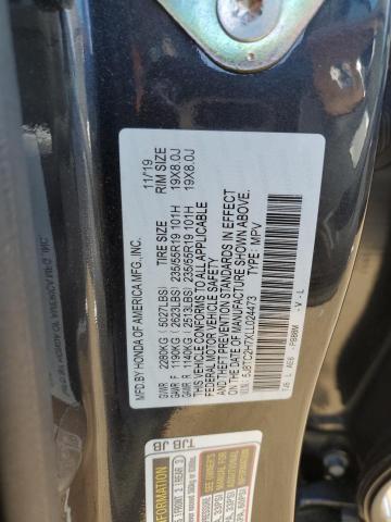 5J8TC2H7XLL024473 - 2020 ACURA RDX ADVANCE BLACK photo 12