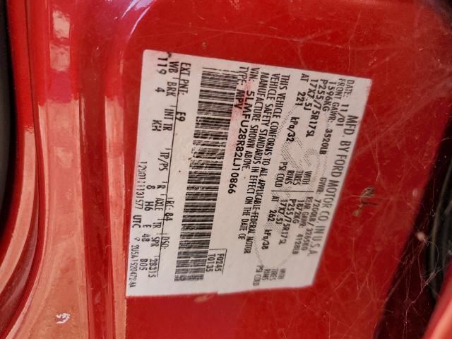 5LMFU28R82LJ10866 - 2002 LINCOLN NAVIGATOR ბურგუნდია ფოტო 13