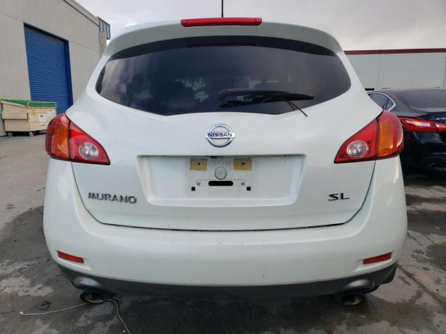 JN8AZ18UX9W017698 - 2009 NISSAN MURANO S WHITE photo 6