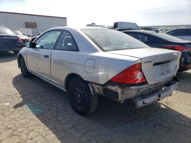 1HGEM22134L060811 - 2004 HONDA CIVIC DX VP SILVER photo 2