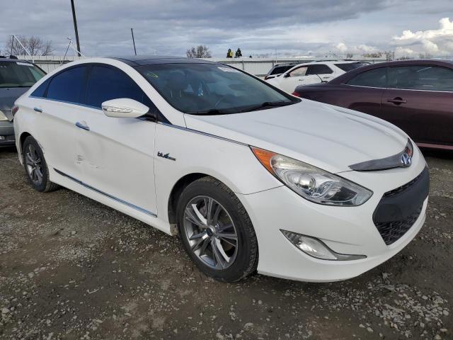 KMHEC4A41FA121320 - 2015 HYUNDAI SONATA HYBRID WHITE photo 4