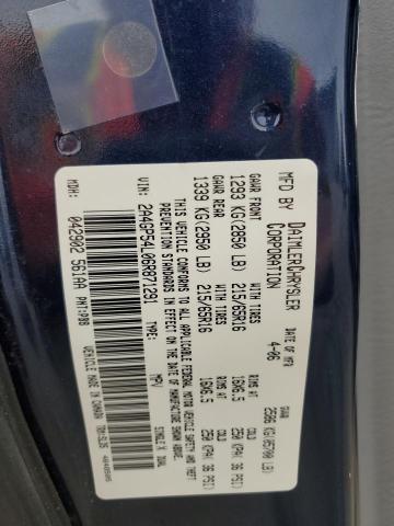 2A4GP54L06R871291 - 2006 CHRYSLER TOWN & COU TOURING ლურჯი ფოტო 13