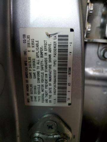 1HGCP267X8A090337 - 2008 HONDA ACCORD EX SILVER photo 13