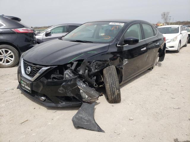 3N1AB7AP0KY345348 - 2019 NISSAN SENTRA S შავი ფოტო 2