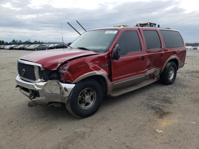 1FMNU42S4YED56056 - 2000 FORD EXCURSION LIMITED RED photo 1