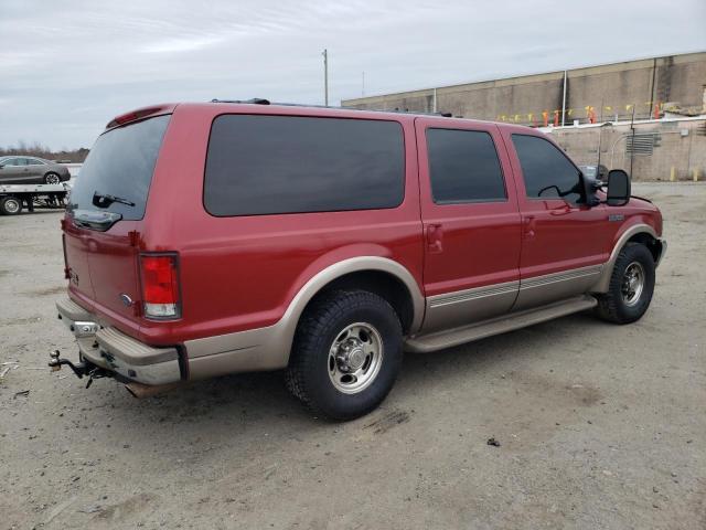 1FMNU42S4YED56056 - 2000 FORD EXCURSION LIMITED RED photo 3